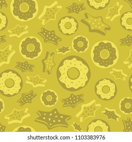 Vector green sweet seamless pattern background. Suitable for fabric, scrapbooking, gift wrap, stationery projects.