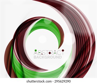 Fondo abstracto de la línea circular verde del vector. Diseño moderno para su mensaje, lema o nombre de marca