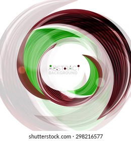 Vector green swirl line abstract background. Modern layout for your message, slogan or brand name