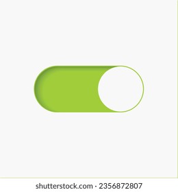 Vector green switch on slider.