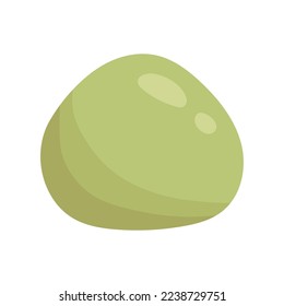 Vector green tea mochi. Illustration of japanese traditional matcha dessert. Asian food.