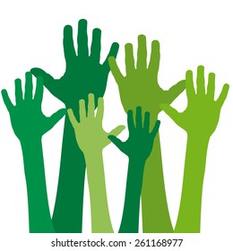 Vector Green Teamwork 