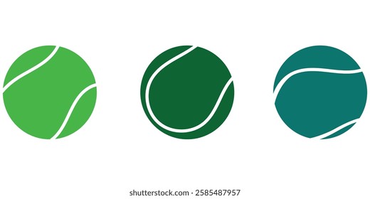 Vector green tennis ball collection. Tennis Ball set isolated on white background . tennis ball icon page symbol for your web site design tennis ball icon logo, app, UI. 1176