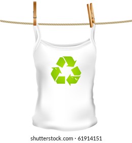 vector green top tank with recycling cycle