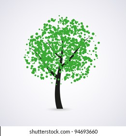 Vector green tree