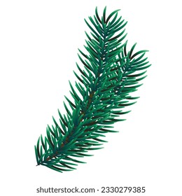 Rama verde del árbol vectorial. árbol de Navidad