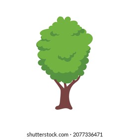 Elemento de árbol verde vector. bosque fértil para la decoración