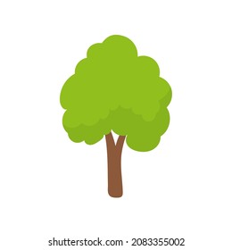 Vector green tree element. fertile forest for decoration