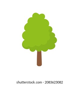 Vector green tree element. fertile forest for decoration
