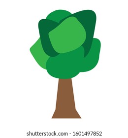 Vector green tree icon. Simple vector icon