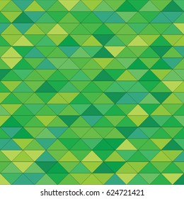 Vector green triangle pattern. Geometric background