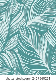 Vector green tropical background with palm leaves for decor, covers, backgrounds, wallpapers