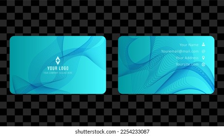 Vector green turquoise abstract creative business cards set template