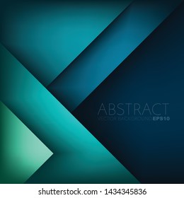Vector green turquoise blue background triangle geometric element with space for design