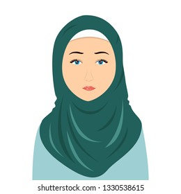 Vector Green Veiled Woman Stock Vector (Royalty Free) 1330538615 ...