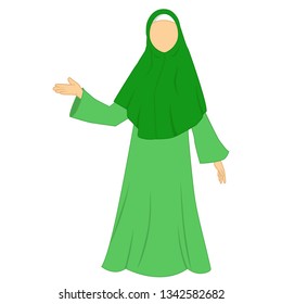 Vector Green Veiled Woman Stock Vector (Royalty Free) 1342582682 ...