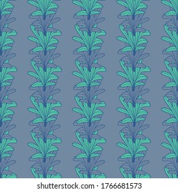 Hojas violeta verde vectorial, pétalos de patrón sin soldadura