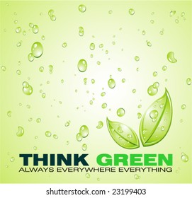 Fondo VECTOR Green Water para un fondo o folleto sobre ecología