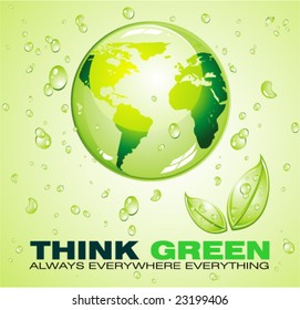 VECTOR Green Water background for an ecology background or brochure
