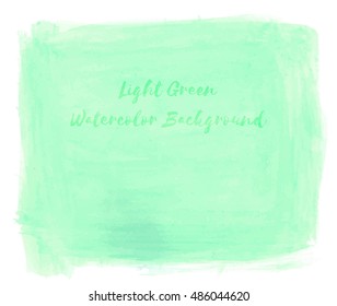 Vector green watercolor background.