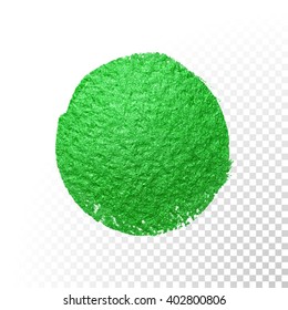Vector green watercolor brush stroke. Green varnish splash line trace.Green abstract oil paint smear on transparent background.