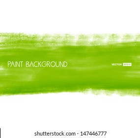 Vector green watercolor hand painted background