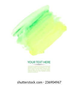 Vector green watercolor, Paint background