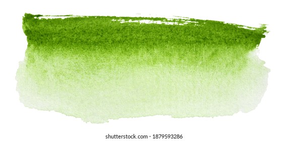 Textura de pintura de color verde vectorial aislada en blanco - elemento gradiente para Su diseño