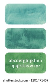 Vector green watercolor rectangle background
