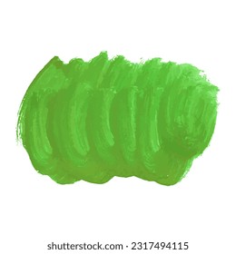 Fondo de textura de color verde vectorial con manchas secas de pincel, trazos, manchas aisladas en blanco. Resumen del marco de césped verde lima artística, lugar para texto. Fondo gradiente acrílico pintado a mano.