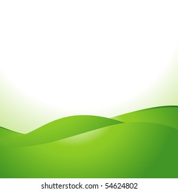 vector green wave design illustration