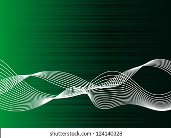 vector green wave line background