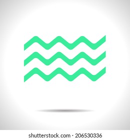 Vector green waves icon. Eps10