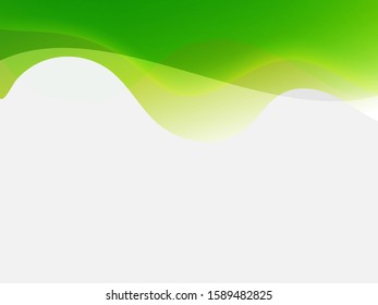 Vector green wavy wave abstract swoosh background. Wavy waves banner color line for web banner. 
