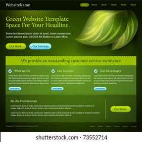 vector green website template