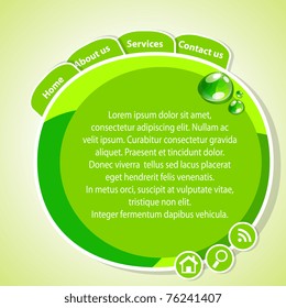 Vector green website template