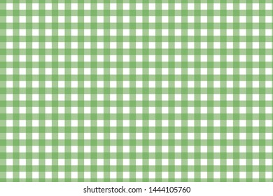 Vector Green and white Gingham check pattern design illustration for fabric printing