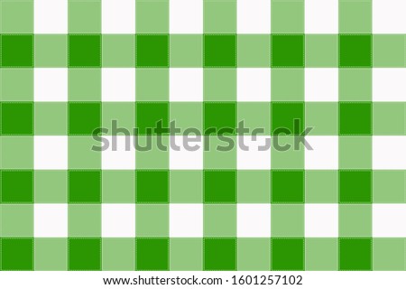 vector Green and white Gingham check pattern design illustration for printing on paper, wallpaper, covers, textiles, fabrics, for decoration, decoupage, and other.