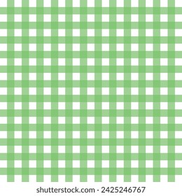 vector green and white gingham pattern