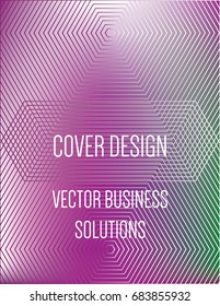 Vector green, white, pink, purple modern A4 business cover design. Futuristic neon metallic glitch background. Gradient iridescent poster template, abstract shapes, geometric halftone hipster banner.