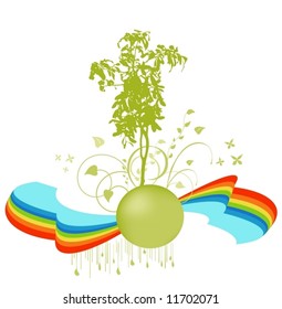 Vector - Green world illustration