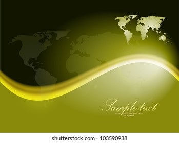 Vector green world map background