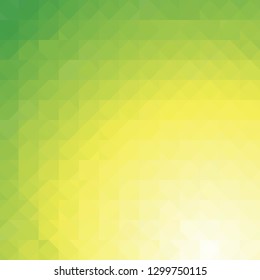 Vector green and yellow geometric background. polygonal style