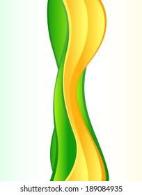 vector green and yellow wave background 1 - Separate layers for easy editing