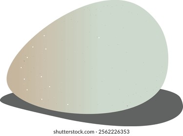 vector of a greenish gray oval egg exposed to light