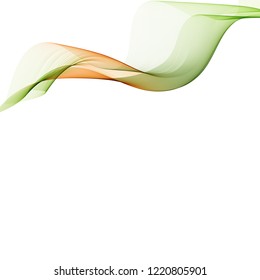 
Vector green-orange horizontal wave. Brochure template