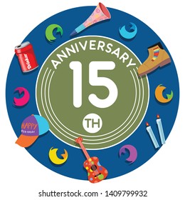 Vector of greeting Anniversary card