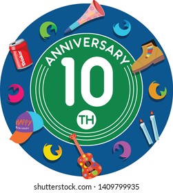 Vector of greeting Anniversary card