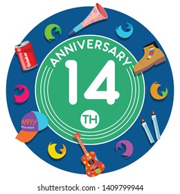 Vector of greeting Anniversary card