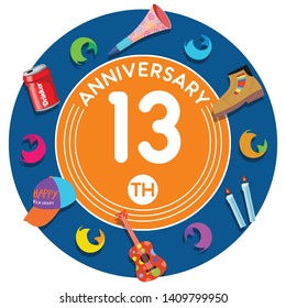 Vector of greeting Anniversary card